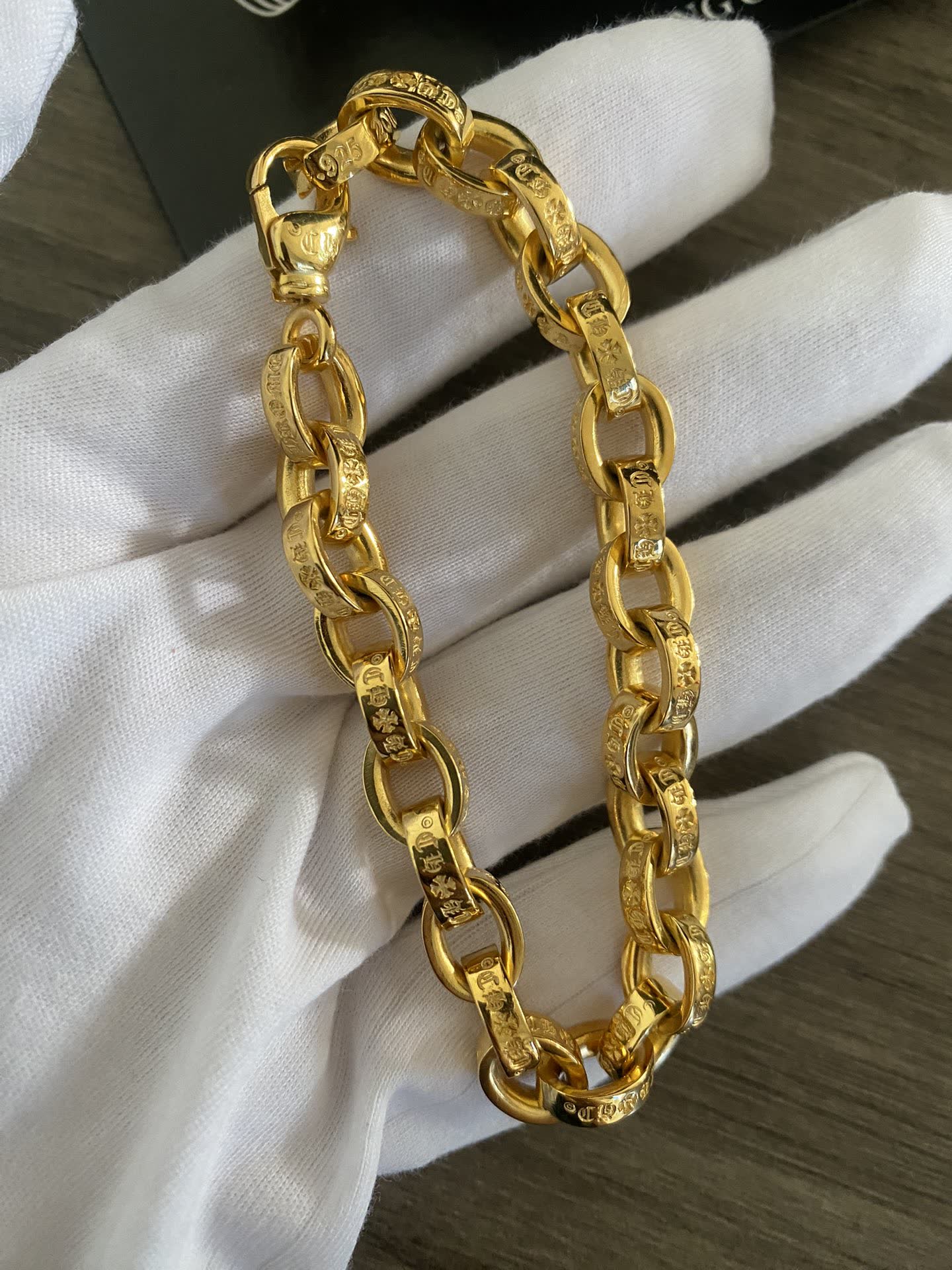 Chrome Hearts Gold Tone Bracelet